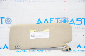 Right visor Hyundai Sonata 15-17 beige, without hook, dry-cleanable