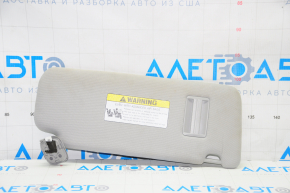 Left visor Hyundai Sonata 15-19 gray, without hook, tears, for dry cleaning