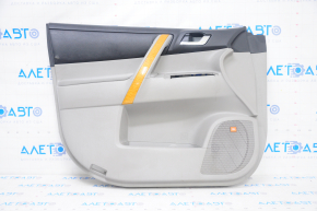 Door trim card front left Toyota Highlander 08-13 gray, with insert for light wood, JBL, scratches, tear