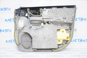 Door trim card front left Toyota Highlander 08-13 gray, with insert for light wood, JBL, scratches, tear