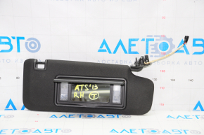 Right visor Cadillac ATS 13-19 black, without hook