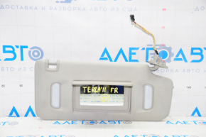 Right visor GMC Terrain 10-17 gray, without hook, for dry cleaning