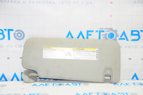 Left visor Chevrolet Equinox 10-17 gray, without hook, dry-cleanable