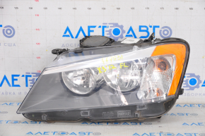Headlight front left bare BMW X3 F25 11-14 prerest, halogen, sand