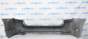 Rear bumper bare Toyota Highlander 08-10 silver, broken fastening, pressed, worn, tear