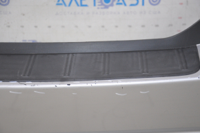 Rear bumper bare Toyota Highlander 08-10 silver, broken fastening, pressed, worn, tear