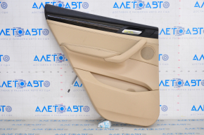 Door trim card rear left BMW X3 F25 11-17 beige leather, scratches