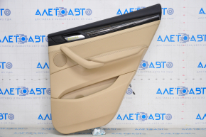 Door trim card rear right BMW X3 F25 11-17 leather beige, scratch