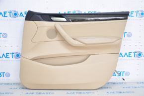 Door trim card front right BMW X3 F25 11-17 leather beige, scratches