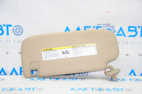 Right visor Jeep Grand Cherokee WK2 11-21 beige, without hook, chip cut off, for dry cleaning