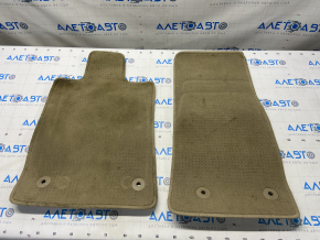 Set of floor mats for the Cadillac CTS 14 - beige cloth