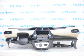 Torpedo front panel with AIRBAG Toyota Prius 50 16 black with beige for small display and projection, scratches