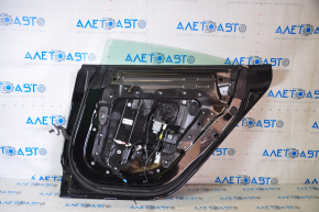 Door assembly rear right Tesla Model 3 18-20 black PBSB, chips, scratches on the edge, paint blistered