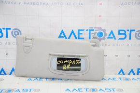 Right visor Jeep Compass 17-21 without backlight, gray, scratch