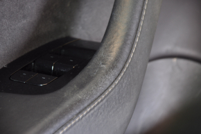 Door trim card front left Tesla Model 3 18-20 leather black, with window lift control and door opening button, worn leather