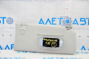 Right visor Jeep Compass 17-21 without backlight, gray, tear, for dry cleaning