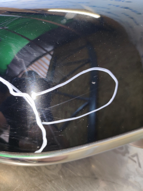 Side mirror right Tesla Model 3 18-20 13+2 pins, heated, auto-dimming, black, chrome, scratches