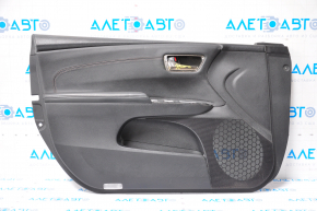 Door trim card front left Toyota Avalon 13-18 XLE black, armrest leather black, scratch