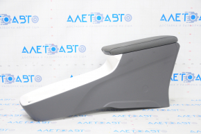 Console center armrest and cup holders Toyota Prius 50 16-18 gray cloth, scratches
