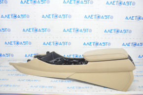 Central console armrest and cup holders BMW X3 F25 11-17 leather beige