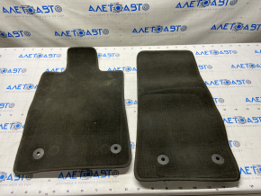 Set of floor mats Cadillac ATS 13- cloth black, burn