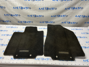 Set of floor mats for Nissan Pathfinder 13-20, cloth, black, dry-cleanable