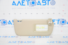 Right sun visor for Toyota Prius 50 16-22 beige, without hook