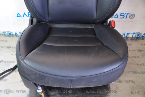 Passenger seat Tesla Model 3 18- leather black, with airbag, electric, heated, with tensioner, scratches on plastic