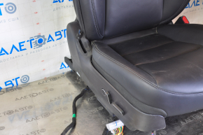 Passenger seat Tesla Model 3 18- leather black, with airbag, electric, heated, with tensioner, scratches on plastic