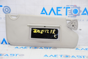 Right visor for Dodge Journey 11-20, gray, without backlight, without hook