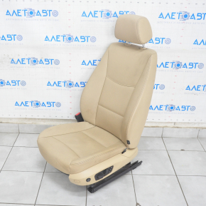 Driver's seat BMW X3 F25 11-17 with AIRBAG, beige leather, electric, heating, memory, cracks in leather