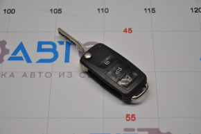 Key VW Passat b7 12-15 USA 4 buttons, folding, no emblem, pokes