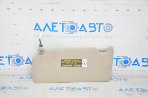 Right sun visor for Lexus RX300 RX330 RX350 RX400h 04-09, beige, without hook