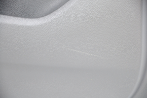 Door trim card rear left Honda Accord 18-22 black-gray, armrest gray leather, wood insert, worn