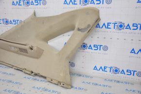 Upper left rear pillar trim Lexus RX300 RX330 RX350 RX400h 04-09 beige, dry-cleanable, scratches, scuffed