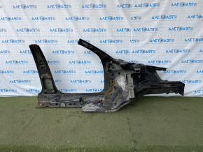 Front left quarter Audi A3 8V 15-20 4d, 5d, black, with central pillar, butt