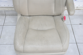 Passenger seat Lexus RX300 RX330 RX350 RX400h 04-09 with airbag, beige leather, electric, heated, cracks in leather