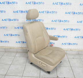 Passenger seat Lexus RX300 RX330 RX350 RX400h 04-09 with airbag, beige leather, electric, heated, cracks in leather