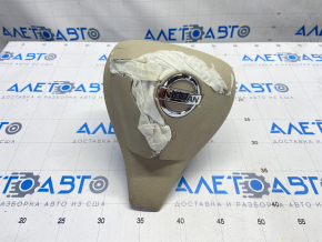 Airbag in steering wheel driver Nissan Rogue 14-16 beige, shot