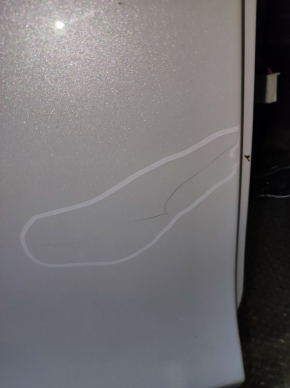 Door assembly rear right Tesla Model 3 21- white PPSW, scratches