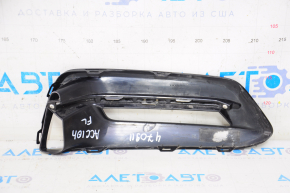 Bumper grille left Honda Accord 18-22 hybrid, under fog lights, black gloss, sand