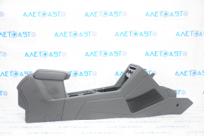 Central console armrest and cup holders VW Tiguan 18-20 leather black, scratches