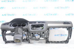 Torpedo front panel with AIRBAG VW Tiguan 18-24 black