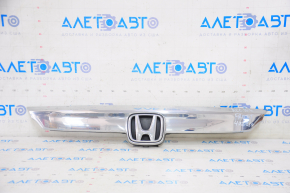 Honda Accord 18-22 Radiator Grille Molding Light Chrome With Fastener And Badge Sand
