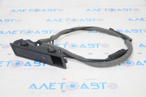 Rear seat folding lever left VW Tiguan 18-24 black, for 3 rows, with cable, scratches