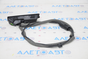 Rear seat folding lever left VW Tiguan 18-24 black, for 3 rows, with cable, scratches