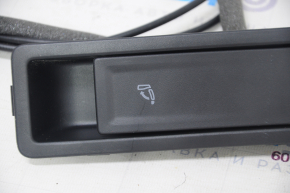 Rear seat folding lever left VW Tiguan 18-24 black, for 3 rows, with cable, scratches
