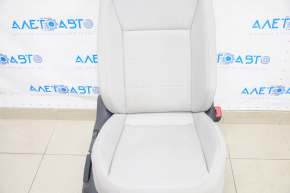 Passenger seat VW Tiguan 18-19 with airbag, mechanical, leather, gray, scratches
