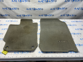 Set of floor mats for Toyota Camry v40, cloth, gray, for dry cleaning