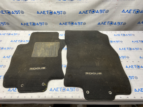 Set of floor mats Nissan Rogue 14-20 cloth black, dry cleanable